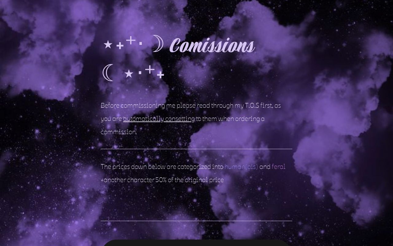 Comission info